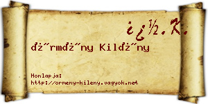 Örmény Kilény névjegykártya